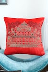 Mid July Home_Black Velvet Zardozi Majestic Elephant Embroidered Cushion Cover 2 Pcs Set _Online_at_Aza_Fashions