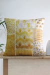 Buy_Mid July Home_Yellow Velvet Abstract Tropical Print Cushion Cover 2 Pcs Set _at_Aza_Fashions