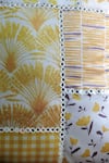 Mid July Home_Yellow Velvet Abstract Tropical Print Cushion Cover 2 Pcs Set _Online_at_Aza_Fashions