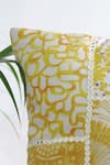 Buy_Mid July Home_Yellow Velvet Abstract Tropical Print Cushion Cover 2 Pcs Set _Online_at_Aza_Fashions