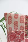 Buy_Mid July Home_Pink Velvet Mughal Floral Print Cushion Cover 2 Pcs Set _Online_at_Aza_Fashions