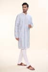 Arihant Rai Sinha_Grey Silk Embroidered Sequin Kurta _Online_at_Aza_Fashions