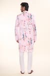 Shop_Arihant Rai Sinha_Pink Soft Cotton Printed Splash Straight Kurta _at_Aza_Fashions