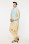 Buy_Arihant Rai Sinha_Cream Silk Woven Jaal Geometric Pattern Nehru Jacket _Online_at_Aza_Fashions