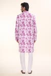 Shop_Arihant Rai Sinha_Purple Soft Cotton Print Tie Dye Kurta With Churidar _at_Aza_Fashions