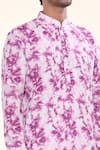 Arihant Rai Sinha_Purple Soft Cotton Print Tie Dye Kurta With Churidar _at_Aza_Fashions