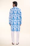 Shop_Arihant Rai Sinha_Blue Soft Cotton Print Tie Dye Magic Kurta With Churidar _at_Aza_Fashions