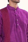 Buy_Arihant Rai Sinha_Purple Silk Embroidery Patch Vine Kurta 