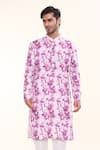 Buy_Arihant Rai Sinha_Purple Soft Cotton Print Tie Dye Kurta _at_Aza_Fashions