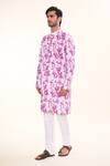 Buy_Arihant Rai Sinha_Purple Soft Cotton Print Tie Dye Kurta _Online_at_Aza_Fashions