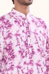 Shop_Arihant Rai Sinha_Purple Soft Cotton Print Tie Dye Kurta _Online_at_Aza_Fashions