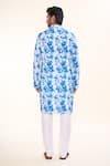 Shop_Arihant Rai Sinha_Blue Soft Cotton Print Tie Dye Magic Kurta _at_Aza_Fashions