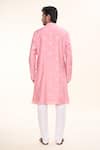 Shop_Arihant Rai Sinha_Pink Silk Embroidery Persian Crest Kurta _at_Aza_Fashions