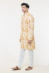 Shop_Arihant Rai Sinha_Yellow Soft Cotton Printed Abstract Kurta _Online_at_Aza_Fashions