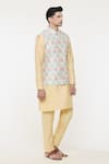 Buy_Arihant Rai Sinha_Multi Color Silk Embroidery Chevron Thread Bundi And Kurta Set _Online_at_Aza_Fashions