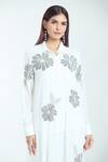 Shop_NAMRATA JOSHIPURA_Ivory Linen Crepe Embroidered Floral Tunic Collar Alder Straight _Online_at_Aza_Fashions