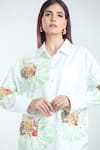 Rahul Mishra_White Poplin Applique Embroidery Carnation Floral Shirt Collar  _at_Aza_Fashions