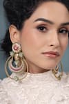 Buy_Joules By Radhika_Gold Plated Pearls, Stones Polki Embellished Exquisite Chandbalis _at_Aza_Fashions
