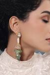 Buy_Joules by Radhika_Gold Plated Pearls, Diamonds Embellished Dazzling Earrings _at_Aza_Fashions