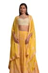 Shop_Tasuvure Indes_Yellow Georgette Embroidered Gara Blouse Reyna Lehenga Set With Cape _Online_at_Aza_Fashions