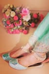 Buy_Loryphilory_Sky Blue Embellished Amber Sequined Heart Juttis _at_Aza_Fashions