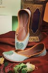 Shop_Loryphilory_Sky Blue Embellished Amber Sequined Heart Juttis _at_Aza_Fashions