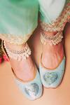 Loryphilory_Sky Blue Embellished Amber Sequined Heart Juttis _Online_at_Aza_Fashions