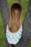 Shop_Loryphilory_Sky Blue Embellished Cool Breeze Crystal Juttis _at_Aza_Fashions