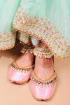 Shop_Loryphilory_Pink Embellished Nagheen Jewel Juttis _at_Aza_Fashions