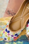 Shop_Loryphilory_Multi Color Embroidered Satrangi Blossom Juttis _at_Aza_Fashions