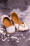 Shop_Loryphilory_Ivory Embellished Zohra Sequin Juttis _at_Aza_Fashions