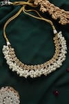 Buy_Paisley Pop_Gold Plated Kundan And Pearl Embellished Necklace _Online_at_Aza_Fashions