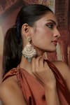 Buy_Paisley Pop_Multi Color Kundan Polki Embellished Earrings _at_Aza_Fashions