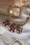 Shop_Paisley Pop_Multi Color Navrattan Stone Hassli Necklace _at_Aza_Fashions
