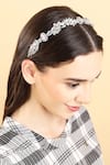 Buy_Born Flash_Silver Crystal Begonia Crytsal And Bead Work Hairband _at_Aza_Fashions