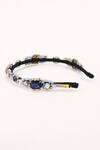 Buy_Born Flash_Blue Crystal Bluebell Embellished Hairband _Online_at_Aza_Fashions