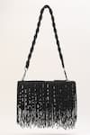 Buy_Born Flash_Black Beads Charm Tassel Bag _Online_at_Aza_Fashions