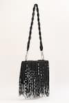 Shop_Born Flash_Black Beads Charm Tassel Bag _Online_at_Aza_Fashions