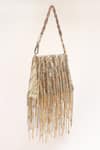 Buy_Born Flash_Silver Chain And Beaded Charm Tassel Bag _Online_at_Aza_Fashions