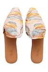 Shop_Kala_Beige Sequin Mimosa Wave Embroidered Mules _at_Aza_Fashions