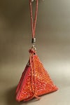 Shop_Plode_Orange Swarovski Crystals Delhi Embellished Pyramid Bag _at_Aza_Fashions