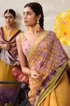 Buy_Saundh_Green Saree 100% Viscose Printed Geometric With Unstitched Blouse Piece _Online_at_Aza_Fashions