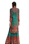 Buy_Rajdeep Ranawat_Blue Silk Printed Geometric Gharara _Online_at_Aza_Fashions