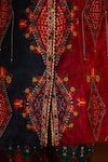 Shop_Rajdeep Ranawat_Multi Color Silk Collared Floral Geometric Kaftan Kurta 