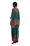 Buy_Rajdeep Ranawat_Green Silk Embroidered Mirror Band Collar Floral Geometric Pattern Tunic 