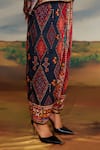 Rajdeep Ranawat_Multi Color Modal Satin Printed Geometric Maimouna Turkish Draped Pant _Online