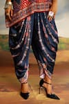 Shop_Rajdeep Ranawat_Grey Modal Satin Printed Tribal Dhoti Pant 