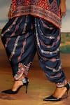 Rajdeep Ranawat_Grey Modal Satin Printed Tribal Dhoti Pant _Online