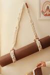 Shop_Karighar_Off White Natural Cotton Cord Macrame Boho Yoga Mat Straps 2 Pcs Set_at_Aza_Fashions