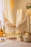 Buy Karighar Off White Natural Cotton Cord Macrame Peaceful Perch Hammock at Aza Fashions Buy_Karighar_Off White Natural Cotton Cord Macrame Peaceful Perch Hammock_at_Aza_Fashions